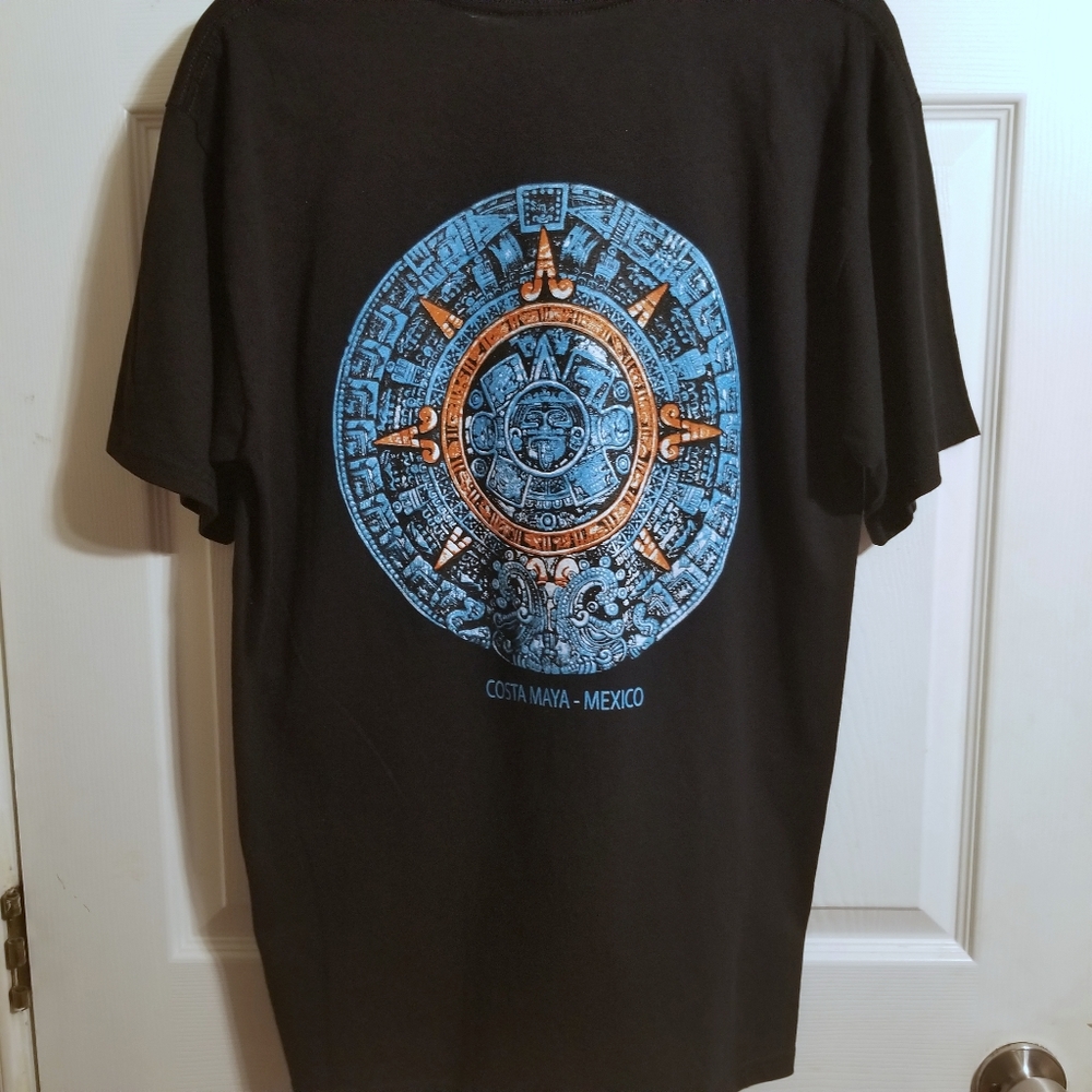 YAZBEK Costa Maya Aztec Tee. Size L